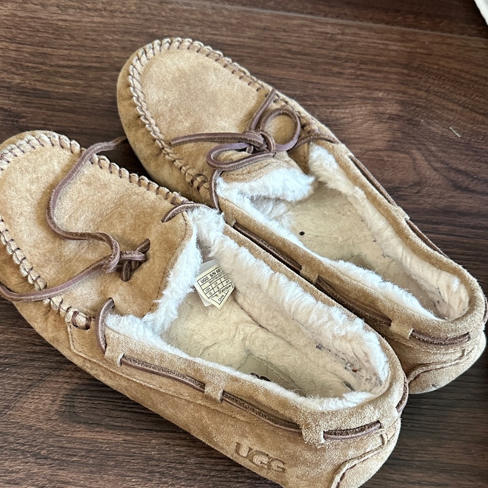 UGG Classic Tan Moccasin Slippers